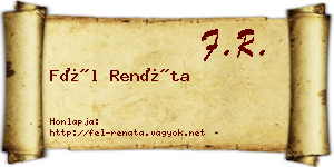 Fél Renáta névjegykártya