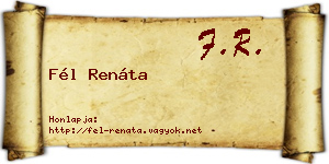 Fél Renáta névjegykártya